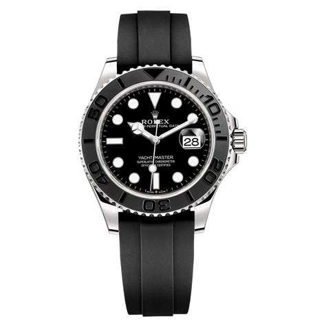 rolex yacht master 40 rubber strap|rolex yacht master black band.